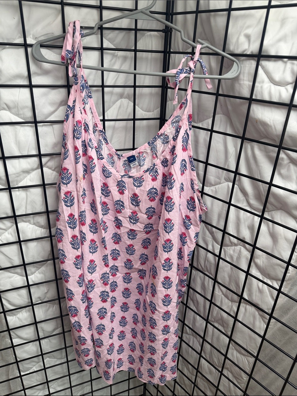 Pink Floral Tie-Strap Sundress